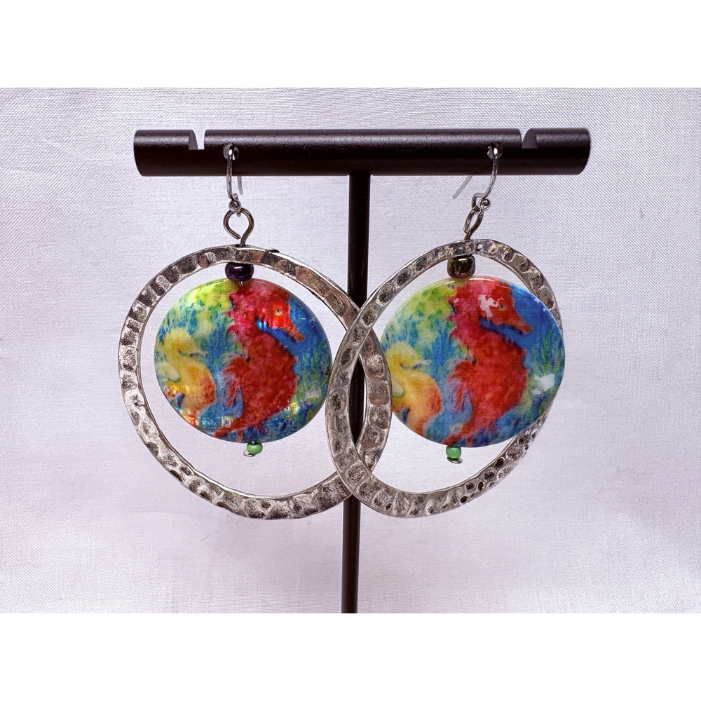 Leoma Lovegrove Multicolor Sea Horse Dangle Earrings